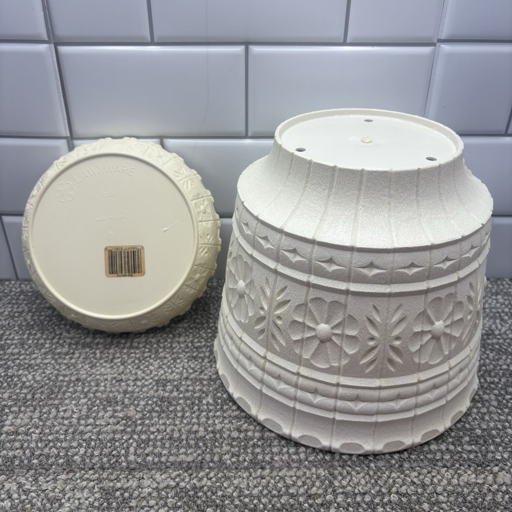 Vintage Lawnware Blow Mold Patio Planter Pot Saucer NO Holes Unfinished 8"